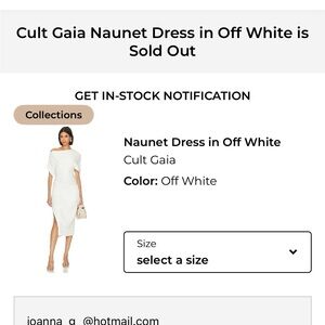Cult Gaia Naunet White One Shoulder Ribbed Dress NWT
